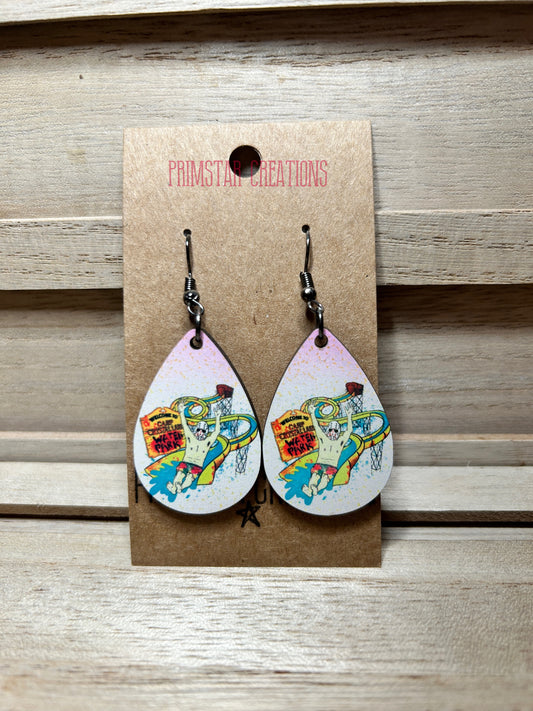 Welcome To Camp Crystal Lake Water Park Teardrop Earrings