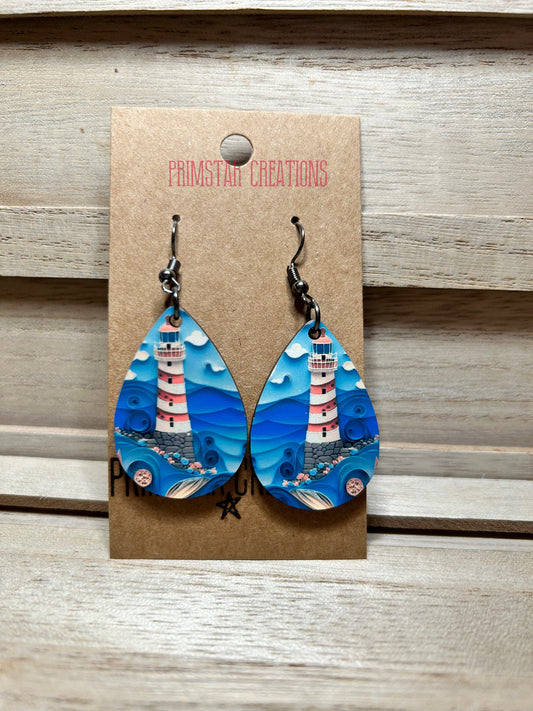 Lighthouse Teardrop Earrings