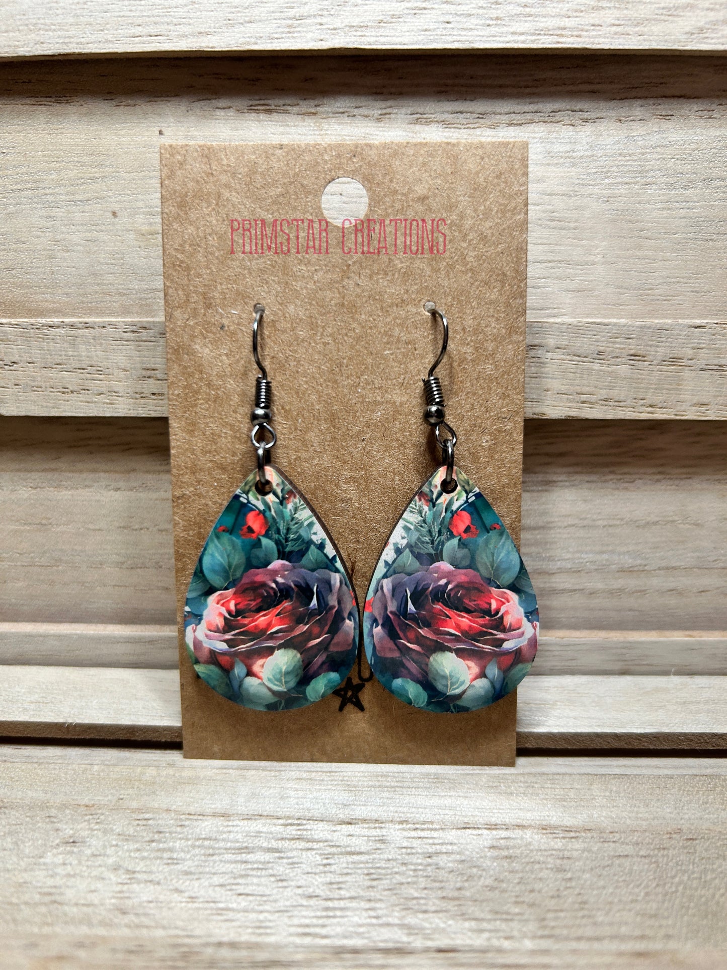 Rose Teardrop Earrings