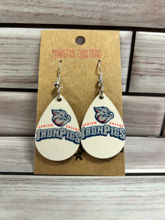 IronPigs Teardrop Earrings