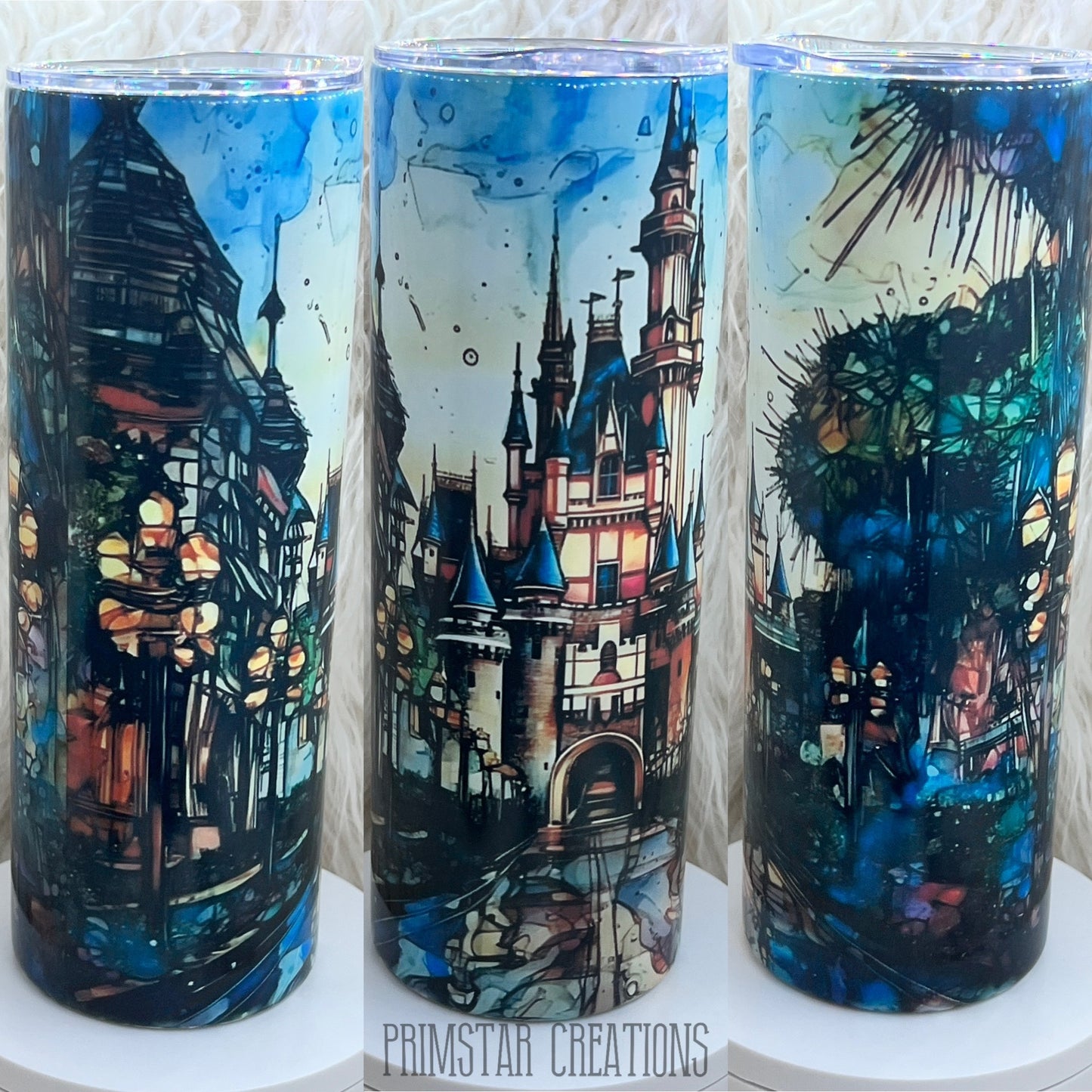 Watercolor Magical Castle 20oz Tumbler