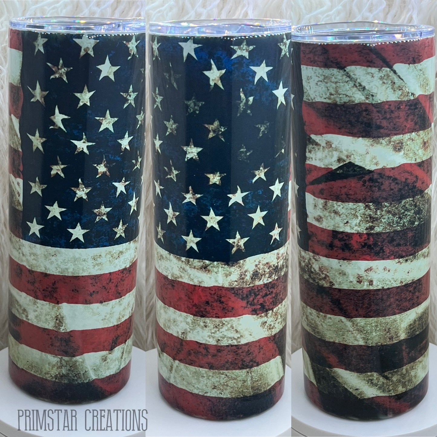 Grunge American Flag 20oz Tumbler