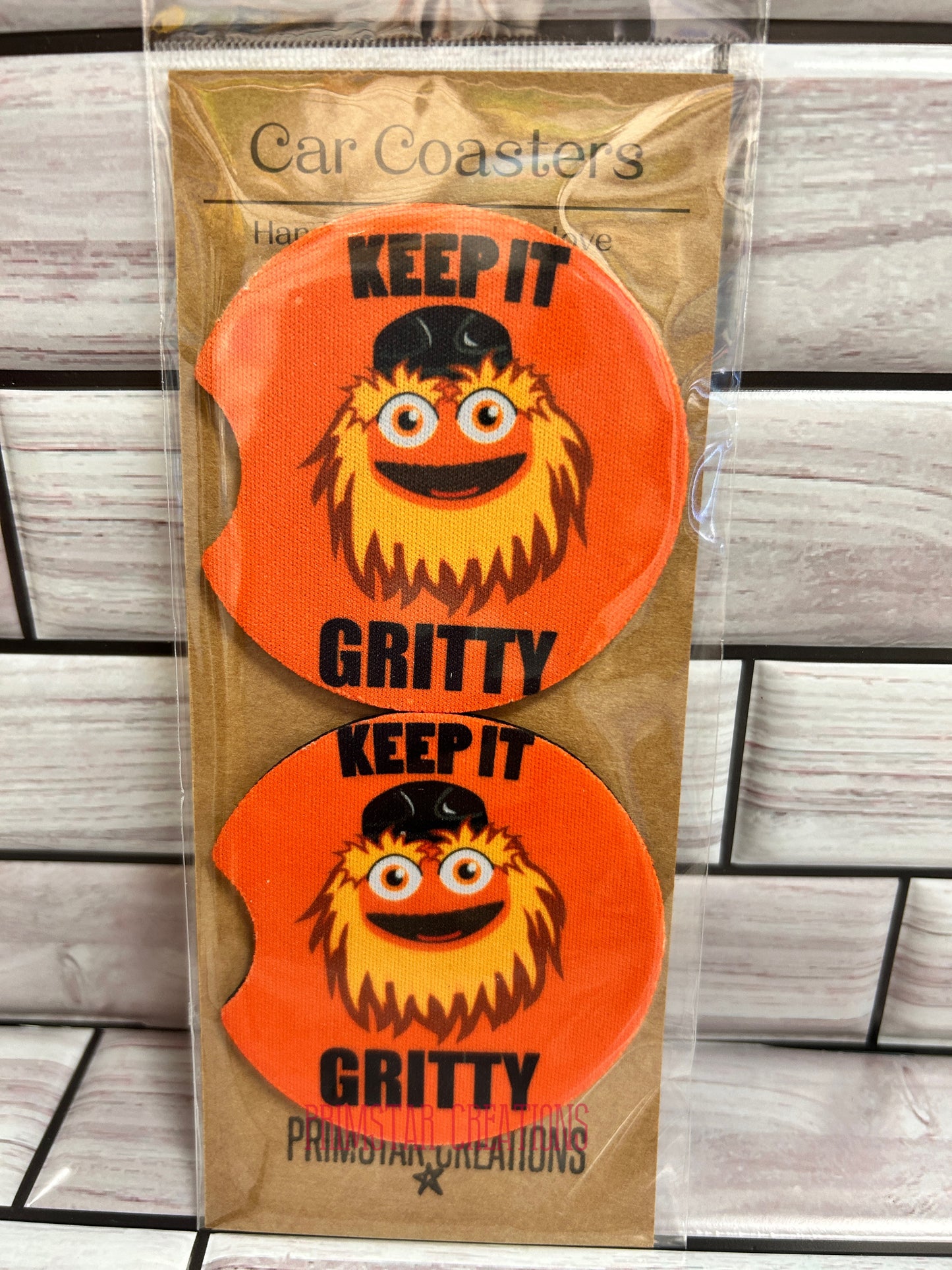 Gritty Neoprene Car Coasters, Set of 2