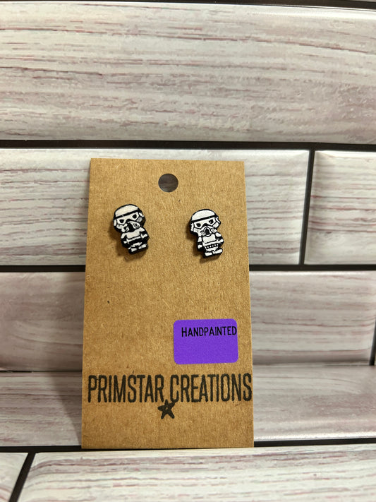 Stormtroopers Handpainted Stud Earrings