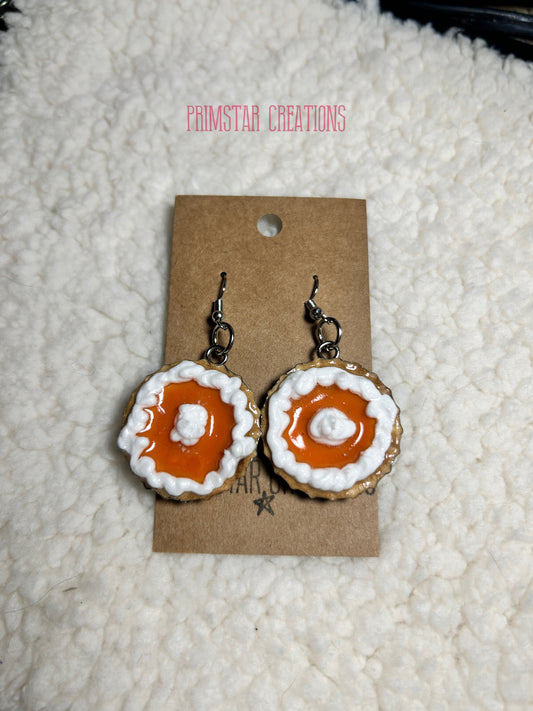 Pumpkin Pie Handmade Polymer Clay Earrings