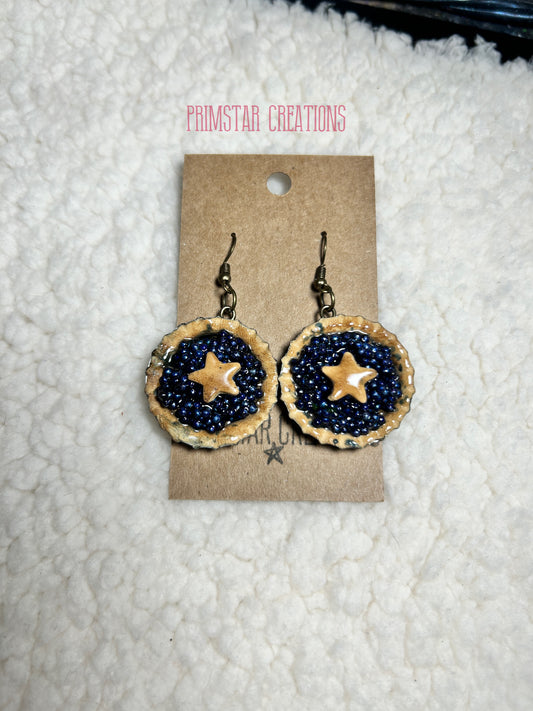 Blueberry Pie Handmade Polymer Clay Earrings