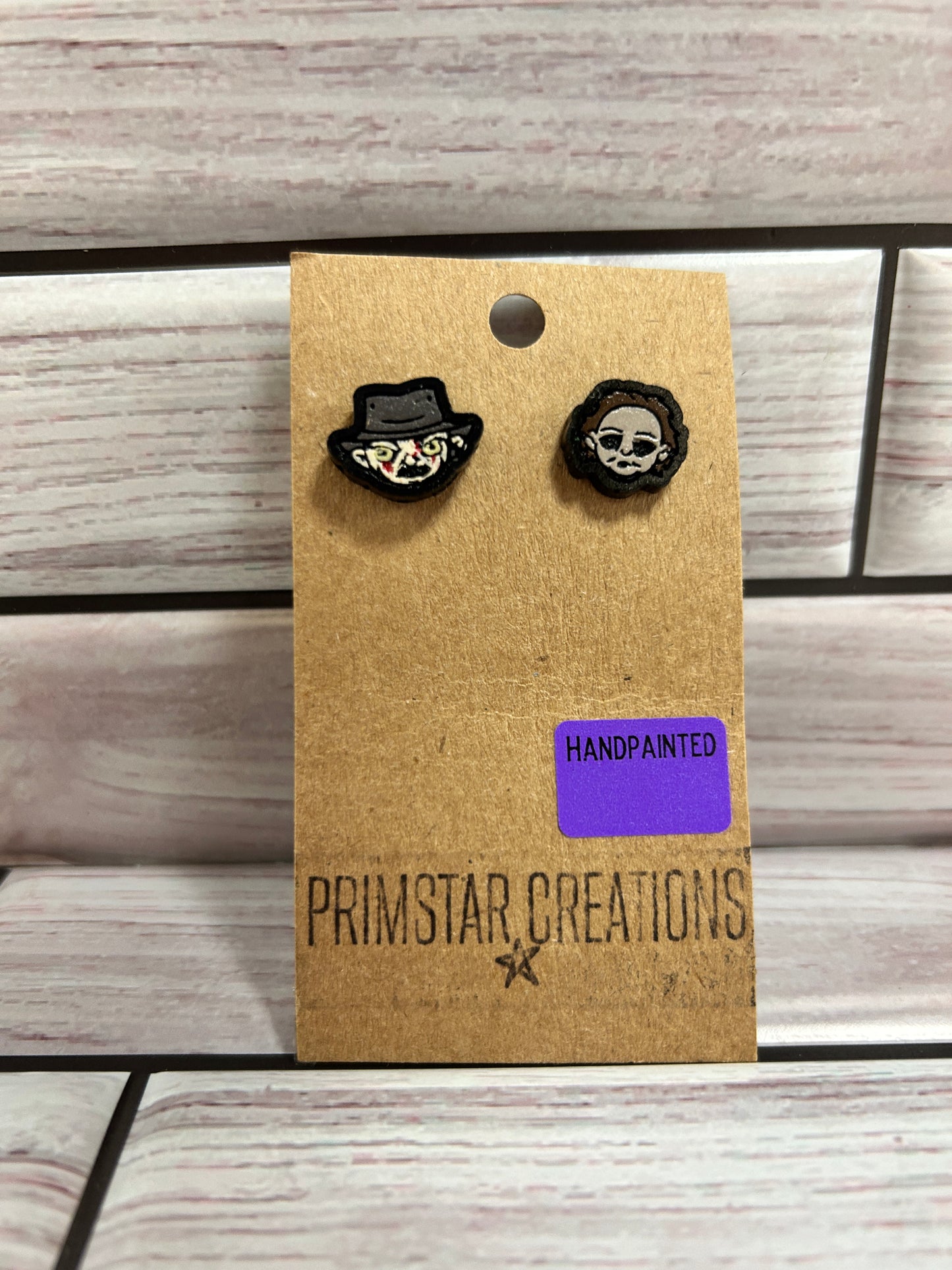 Freddy & Michael Handpainted Stud Earrings