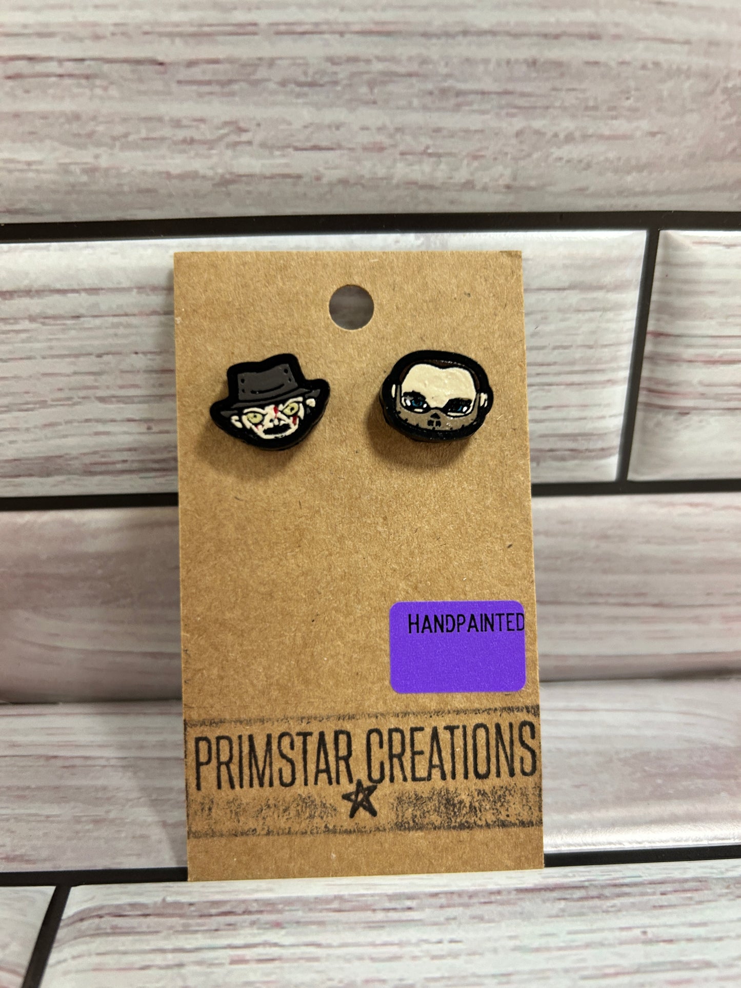 Freddy & Hannibal Handpainted Stud Earrings