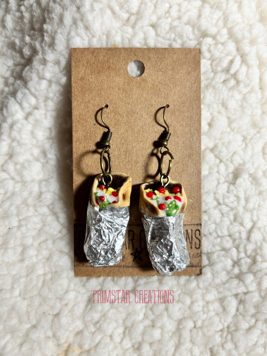 Burrito Handmade Polymer Clay Earrings