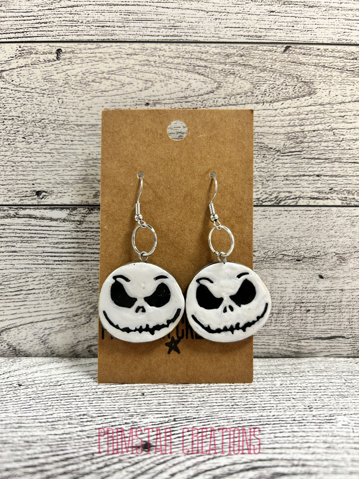 Skeleton Man Handpainted Polymer Clay Earrings