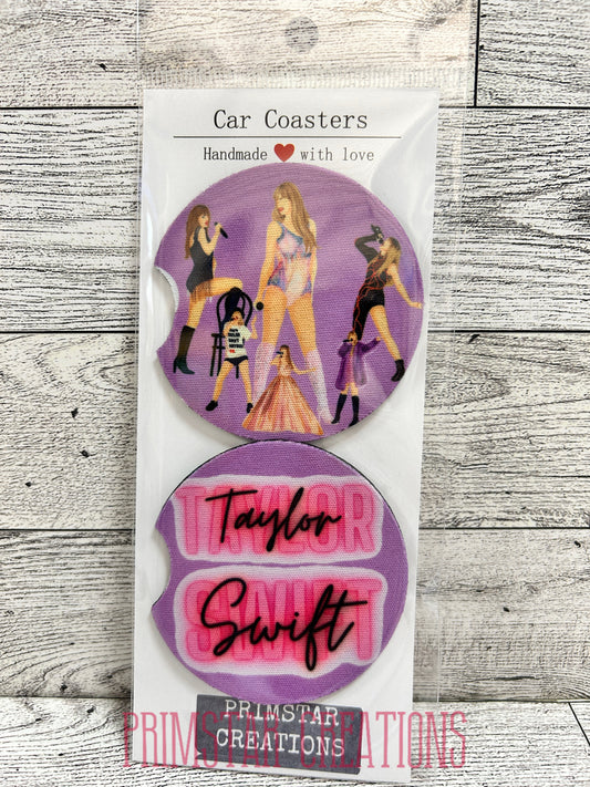 Swiftie Neoprene Car Coasters, Set of 2