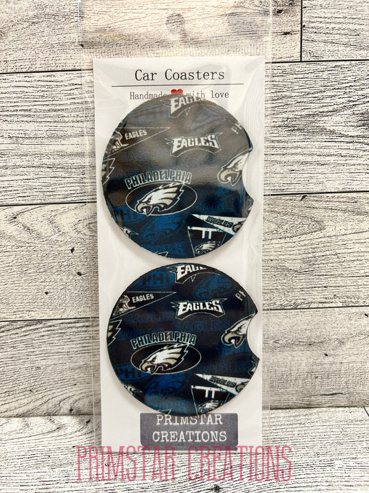 Eagles Neoprene Car Coasters, Set of 2