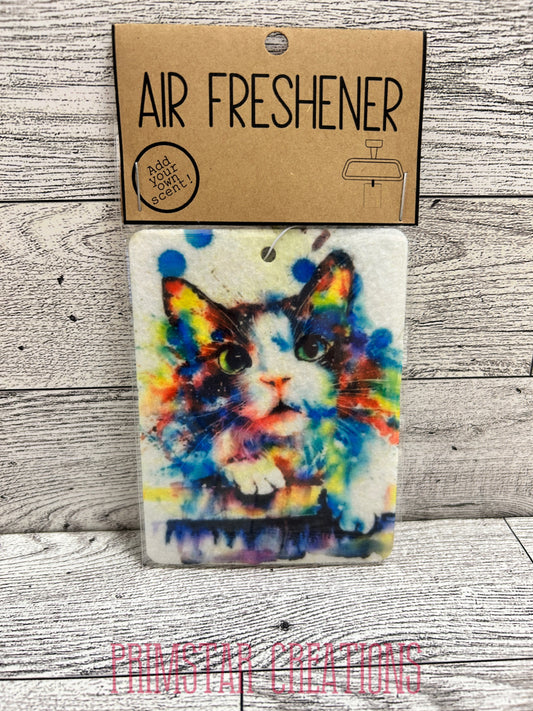 Watercolor Cat Air Freshener