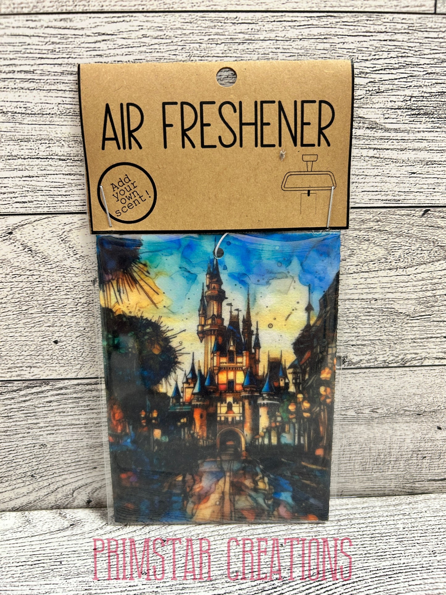 Watercolor Magical Castle Air Freshener