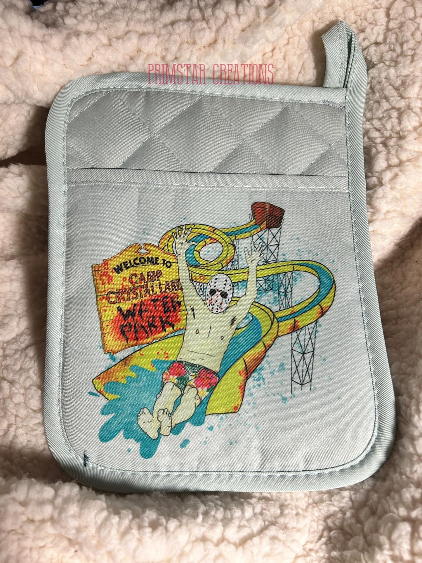 Welcome To Camp Crystal Lake Water Park Oven Mitt